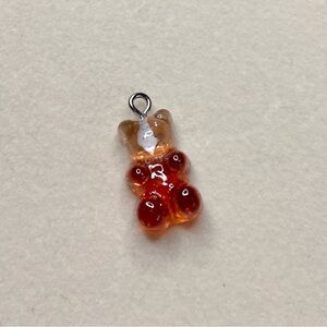 Gummi Bear Charm Pendant | Colorful Candy-Inspired Jewelry Charm-clear/brown